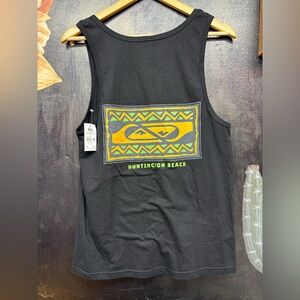QUICKSILVER- Black Graphic Tank Top